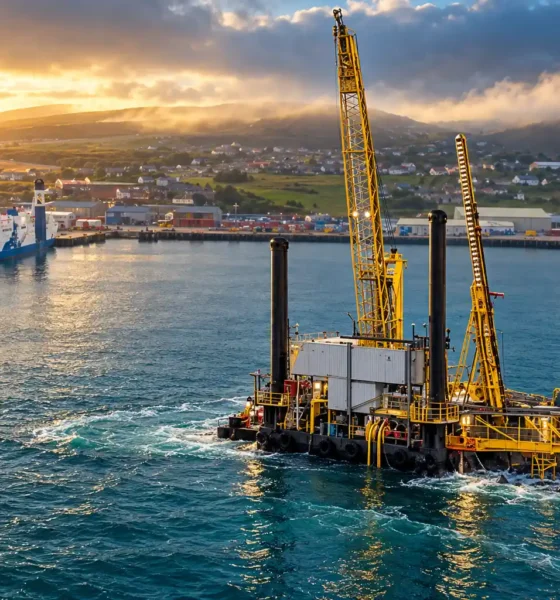 Lerwick harbour dredge Rock Mate October
