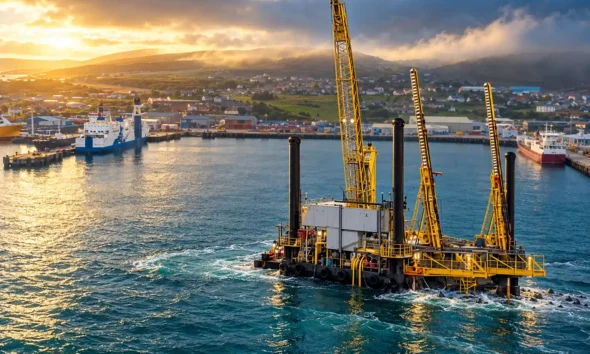 Lerwick harbour dredge Rock Mate October