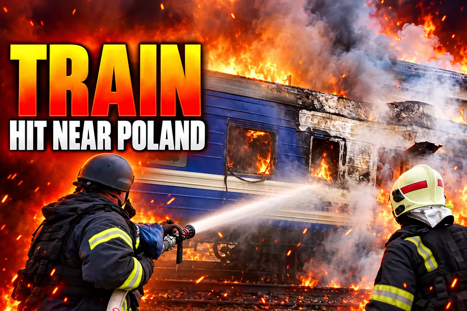 Russian drone hits Kyiv-Warsaw train near Poland